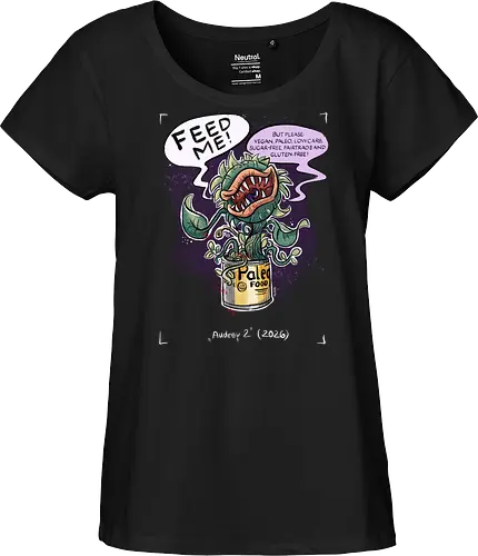 "Audrey 2" (2026) - Monster, Monsta, fleischfressende Pflanze, vegan, glutenfrei, Audrey, Seymour, Horrorladen - Fairtrade Girl Shirt