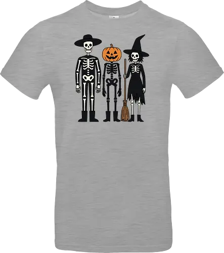 Trick-or-Treat Trio: The Spooky Squad - Halloween trick or treat shirt, spooky cute skeleton graphic, pumpkin head monster tee, nostalgic halloween apparel, witch and skeleton clothing, creepy cartoon streetwear, autumn spooky season merch, gothic animated characters, funny halloween squad shirt, alternative fall graphic tee - Standard T-Shirt