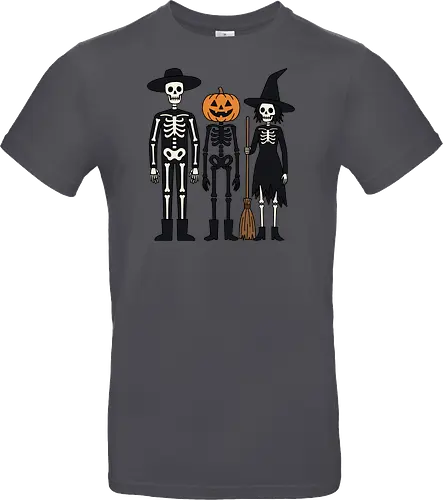 Trick-or-Treat Trio: The Spooky Squad - Halloween trick or treat shirt, spooky cute skeleton graphic, pumpkin head monster tee, nostalgic halloween apparel, witch and skeleton clothing, creepy cartoon streetwear, autumn spooky season merch, gothic animated characters, funny halloween squad shirt, alternative fall graphic tee - Standard T-Shirt