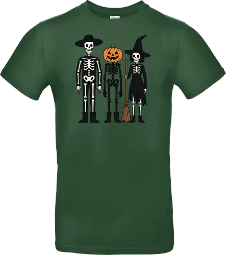 Trick-or-Treat Trio: The Spooky Squad - Halloween trick or treat shirt, spooky cute skeleton graphic, pumpkin head monster tee, nostalgic halloween apparel, witch and skeleton clothing, creepy cartoon streetwear, autumn spooky season merch, gothic animated characters, funny halloween squad shirt, alternative fall graphic tee - Standard T-Shirt