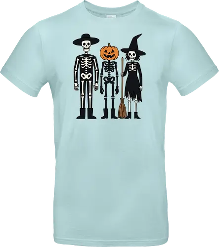 Trick-or-Treat Trio: The Spooky Squad - Halloween trick or treat shirt, spooky cute skeleton graphic, pumpkin head monster tee, nostalgic halloween apparel, witch and skeleton clothing, creepy cartoon streetwear, autumn spooky season merch, gothic animated characters, funny halloween squad shirt, alternative fall graphic tee - Standard T-Shirt