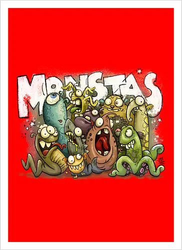 Monstas! - Artprint