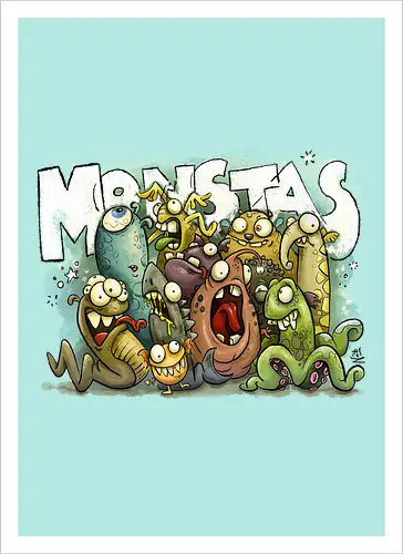 Monstas! - Artprint