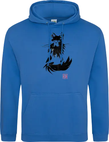 beardy cat - cat, sumie, japan - Standard Hoodie