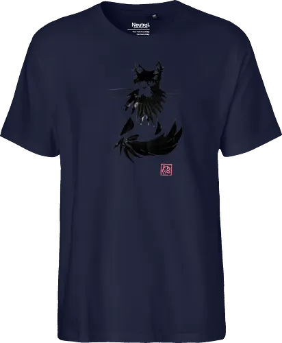 beardy cat - cat, sumie, japan - Fairtrade T-Shirt