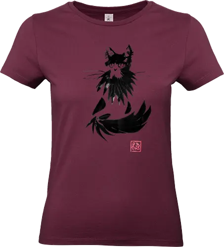 beardy cat - cat, sumie, japan - Standard T-Shirt (Women)