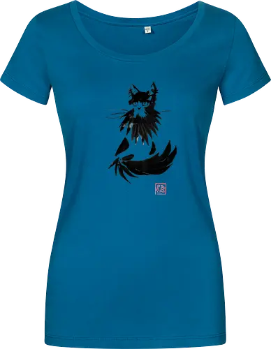 beardy cat - cat, sumie, japan - Women T-Shirt