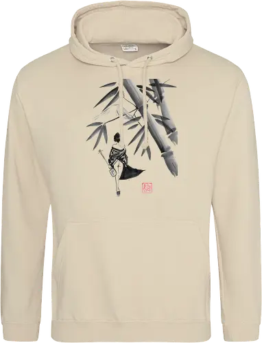 geishamisen - geisha, sumie, nude, bamboo, shamisen - Standard Hoodie