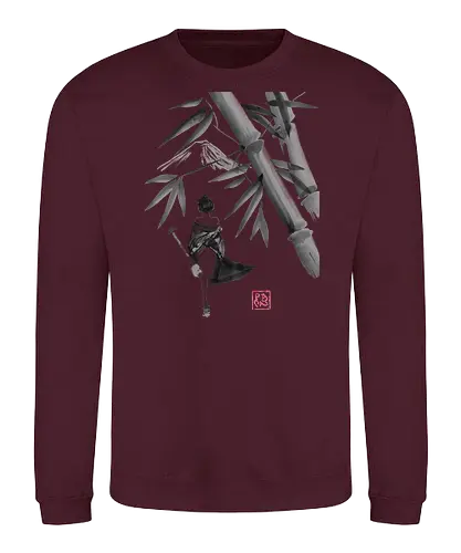 geishamisen - geisha, sumie, nude, bamboo, shamisen - Sweatshirt