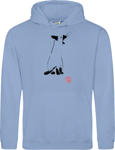 yawning siamese cat - sumie, japan, cat, ying yang - Standard Hoodie