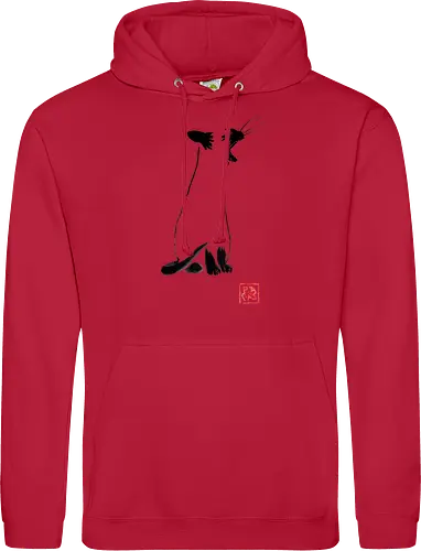 yawning siamese cat - sumie, japan, cat, ying yang - Standard Hoodie
