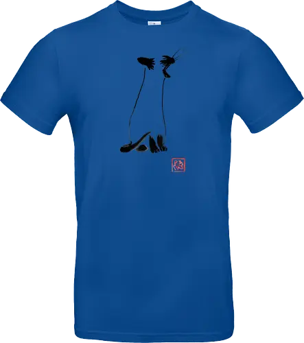 yawning siamese cat - sumie, japan, cat, ying yang - Standard T-Shirt