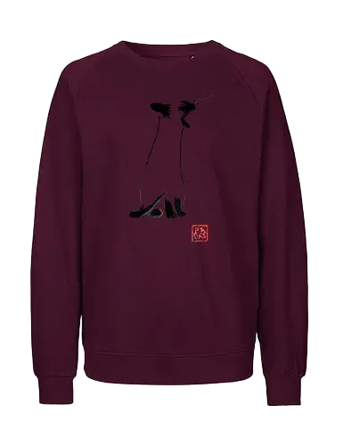 yawning siamese cat - sumie, japan, cat, ying yang - Fairtrade Sweatshirt