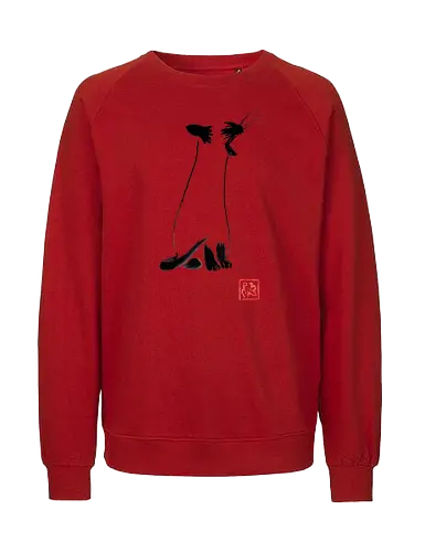 yawning siamese cat - sumie, japan, cat, ying yang - Fairtrade Sweatshirt