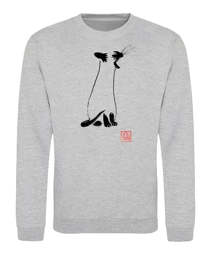 yawning siamese cat - sumie, japan, cat, ying yang - Sweatshirt
