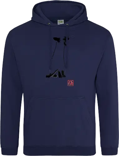 yawning siamese cat - sumie, japan, cat, ying yang - Standard Hoodie