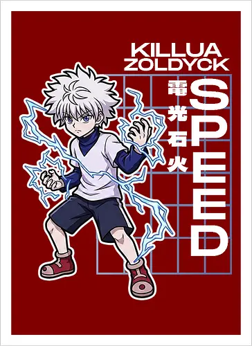Killua Zoldyck - Hunter X Hunter - hxh, killua, killua zoldyck, hunter x hunter, anime gift, jjk, Pirate - Artprint