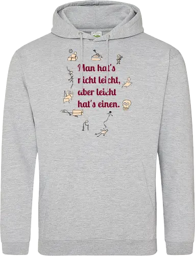 Nichtleicht - Galgenhumor, Tod, Mühsal, Stress - Standard Hoodie