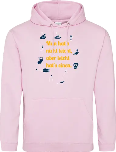 Nichtleicht, helle Version - Galgenhumor, Tod, Mühsal, Stress - Standard Hoodie