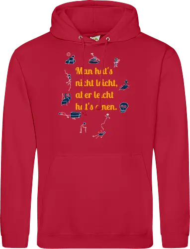 Nichtleicht, helle Version - Galgenhumor, Tod, Mühsal, Stress - Standard Hoodie