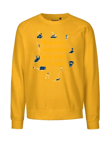Nichtleicht, helle Version - Galgenhumor, Tod, Mühsal, Stress - Fairtrade Sweatshirt