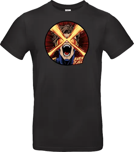 eye of destruction  - red visor, superhero fanart, superhuman powers, geek culture, mutant, proud, cyclops, Superhero, avengers, doomsday, drdoom - Standard T-Shirt