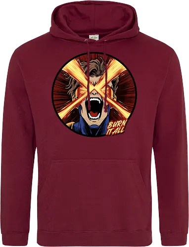 eye of destruction  - red visor, superhero fanart, superhuman powers, geek culture, mutant, proud, cyclops, Superhero, avengers, doomsday, drdoom - Standard Hoodie