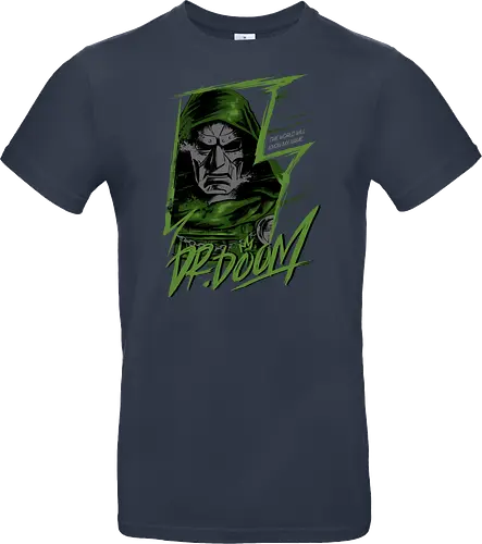 masked rebellion  - drdoom, dark monarch, green cloak, villain aesthetic, villlain, antihero, von doom, Superhero, doomsday - Standard T-Shirt