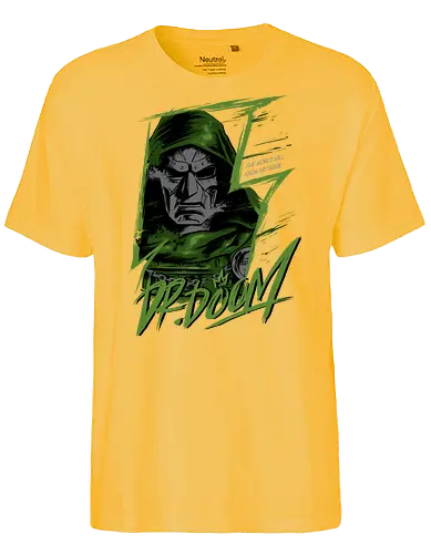masked rebellion  - drdoom, dark monarch, green cloak, villain aesthetic, villlain, antihero, von doom, Superhero, doomsday - Fairtrade T-Shirt