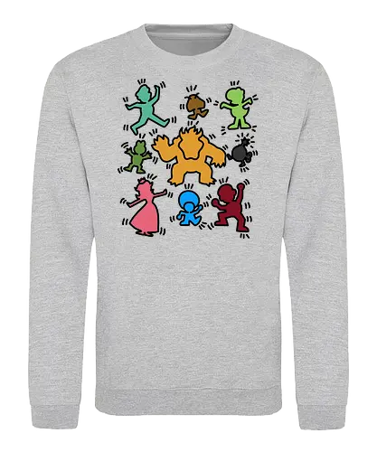 Classic Game Doodle - Mario, Luigi, Villain, Princess Peach - Sweatshirt