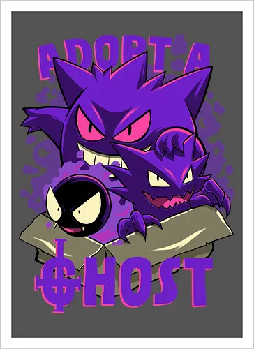 Adopt A Ghost - Ghost, Haunter, Ghastly - Artprint