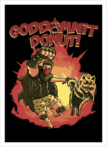 Goddamnit Donut - Carl, Princess Donut, DCC - Artprint