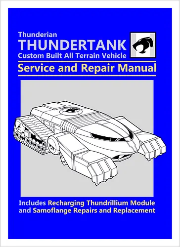 Retro-Handbuch für Geländefahrzeuge - Retro Handbuch, Geländefahrzeug, mechanische Kunst, Vintage Fahrzeug, Industriedesign, Geek Kunst, ThunderCats, ThunderTank, Retro Cartoon, 80er Nostalgie, Reparaturhandbuch, futuristisches Fahrzeug, Industrie Kunst, Popkultur, Vintage Cartoon, mechanisches Design, nostalgische Kunst - Artprint