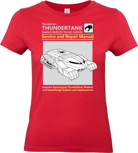 Retro-Handbuch für Geländefahrzeuge - Retro Handbuch, Geländefahrzeug, mechanische Kunst, Vintage Fahrzeug, Industriedesign, Geek Kunst, ThunderCats, ThunderTank, Retro Cartoon, 80er Nostalgie, Reparaturhandbuch, futuristisches Fahrzeug, Industrie Kunst, Popkultur, Vintage Cartoon, mechanisches Design, nostalgische Kunst - Standard T-Shirt (Women)