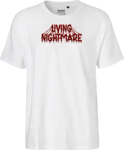 Living Nightmare - horror, blood, nightmare, creepy, gore, spooky, halloween, zombie, dark fantasy, death metal, scary, gothic, haunted, macabre, slasher - Fairtrade T-Shirt