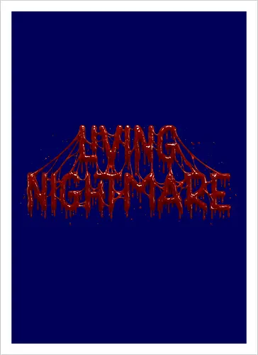 Living Nightmare - horror, blood, nightmare, creepy, gore, spooky, halloween, zombie, dark fantasy, death metal, scary, gothic, haunted, macabre, slasher - Artprint