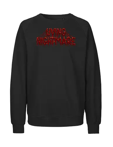 Living Nightmare - horror, blood, nightmare, creepy, gore, spooky, halloween, zombie, dark fantasy, death metal, scary, gothic, haunted, macabre, slasher - Fairtrade Sweatshirt