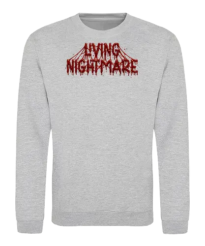 Living Nightmare - horror, blood, nightmare, creepy, gore, spooky, halloween, zombie, dark fantasy, death metal, scary, gothic, haunted, macabre, slasher - Sweatshirt