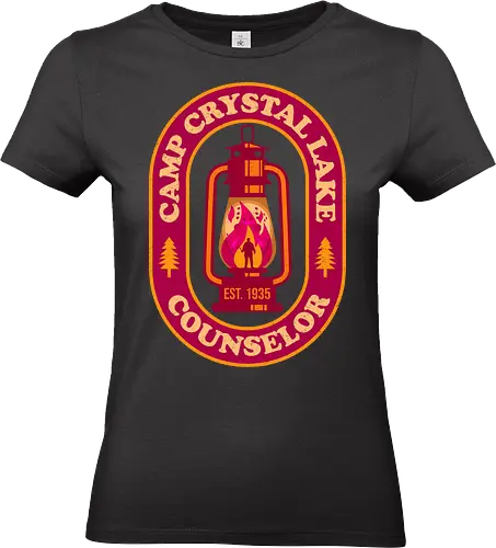 Camp Crystal Lake Counselor for halloween season - halloween, camp crystal lake, camp crystal lake counselor, halloween gifts, halloweentee, horror, horror fan, horror movie, humor, retro, scary, slasher, spooky - Standard T-Shirt (Women)