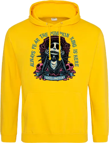 The pumpkin king is here - Movie, animated, animation, horror, Halloween, pumpkin, skeleton, character, fantasy - Standard Hoodie