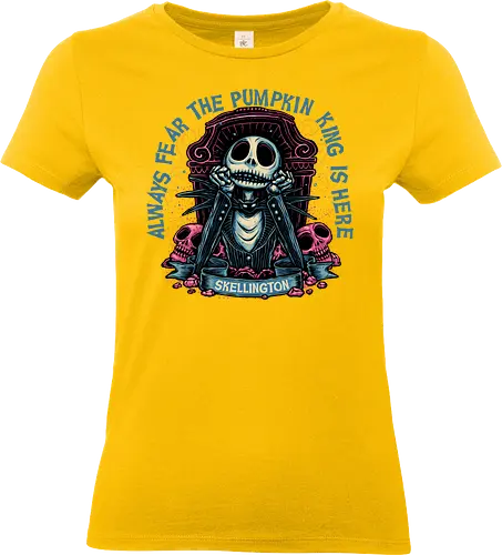 The pumpkin king is here - Movie, animated, animation, horror, Halloween, pumpkin, skeleton, character, fantasy - Standard T-Shirt (Women)