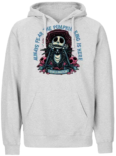 The pumpkin king is here - Movie, animated, animation, horror, Halloween, pumpkin, skeleton, character, fantasy - Fairtrade Hoodie