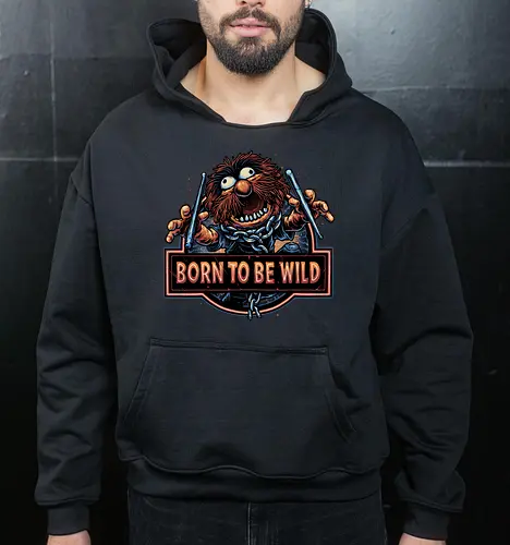Born to be Wild - Musical, characters, comedy, puppet, TV show, wild - Cropped Hoodie