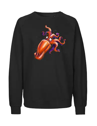 Calamaro unfrittiert - Monsta, Monster, Calamari, Meer, Fisch, Tintenfisch - Fairtrade Sweatshirt