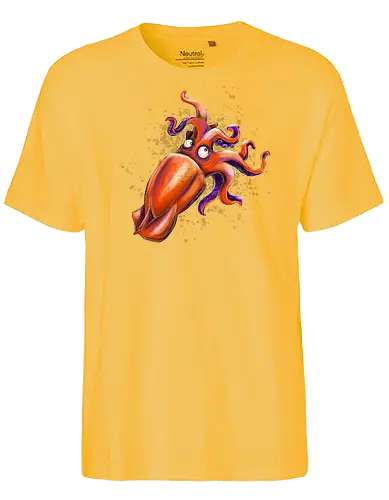 Calamaro unfrittiert - Monsta, Monster, Calamari, Meer, Fisch, Tintenfisch - Fairtrade T-Shirt