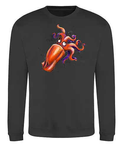 Calamaro unfrittiert - Monsta, Monster, Calamari, Meer, Fisch, Tintenfisch - Sweatshirt
