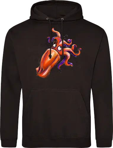 Calamaro unfrittiert - Monsta, Monster, Calamari, Meer, Fisch, Tintenfisch - Standard Hoodie