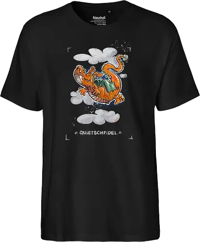 Quietschfidel. - Drache, Monsta, Monster, lustig, Cartoon - Fairtrade T-Shirt