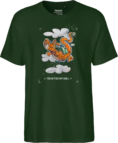 Quietschfidel. - Drache, Monsta, Monster, lustig, Cartoon - Fairtrade T-Shirt