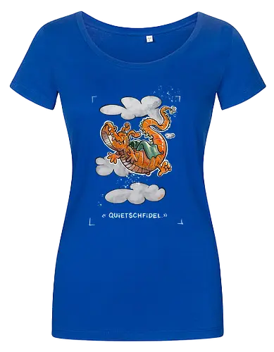 Quietschfidel. - Drache, Monsta, Monster, lustig, Cartoon - Women T-Shirt